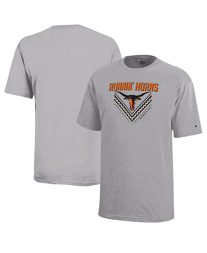 Champion Youth Boys Heathered Gray Texas Longhorns Runnin' Horns T-shirt 3 Champion Youth Boys Heathered Gray Texas Longhorns Runnin' Horns T-shirt