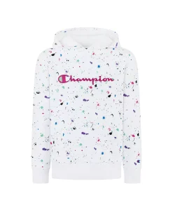 Champion Big Girls Paint Splatter All Over Print Long Sleeve Fleece Hoodie Sweatshirt