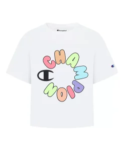 Champion Little Girls Big Bubble Circle Graphic Boxy T-shirt
