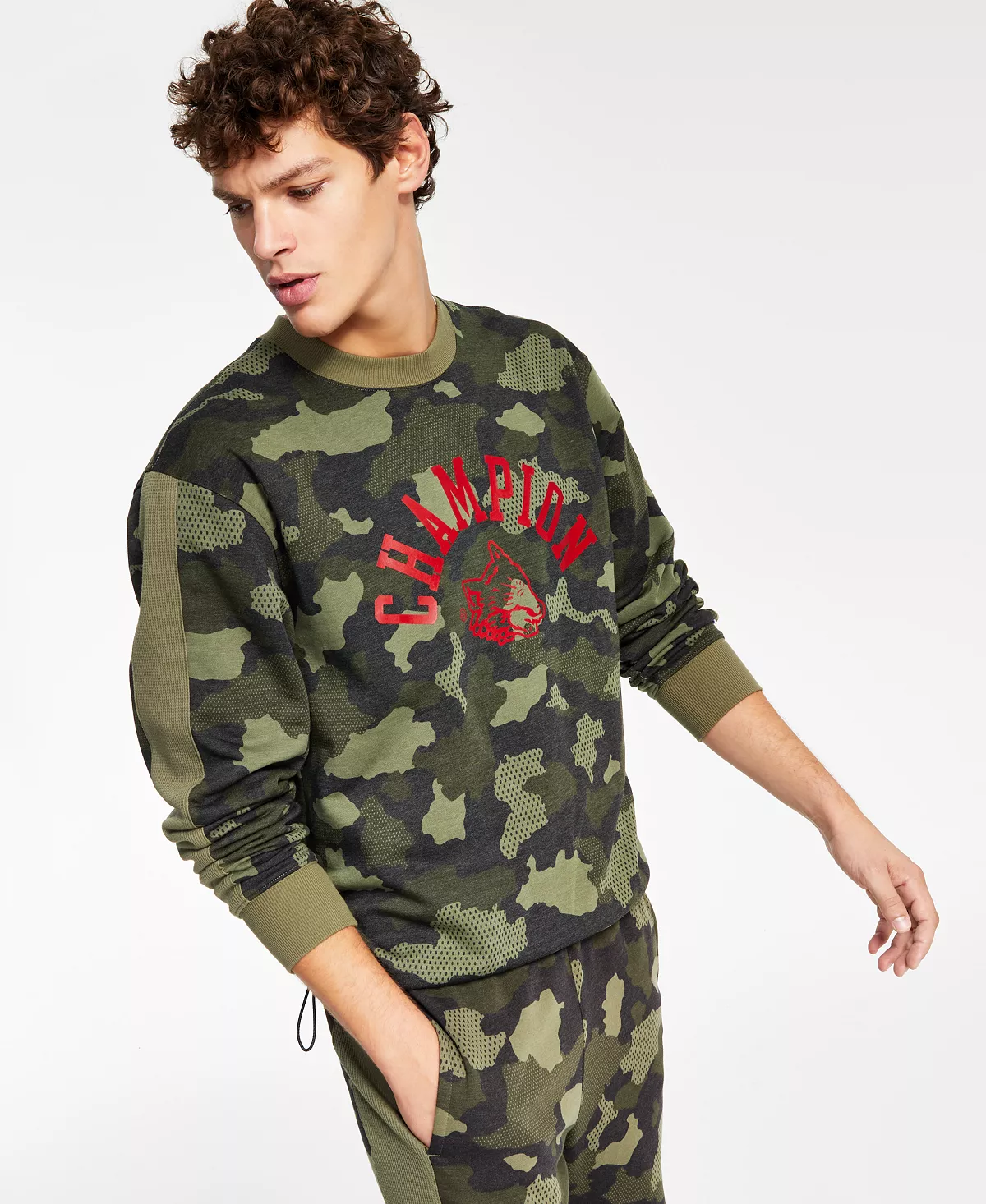 Champion Men's Urban Pursuits Camo Pattern Fleece Crewneck Sweatshirt 6 Champion Men's Urban Pursuits Camo Pattern Fleece Crewneck Sweatshirt - Image 4