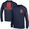 Champion Men's Navy Syracuse Orange Team Stack Long Sleeve T-shirt -Champion Online 22602178 fpx