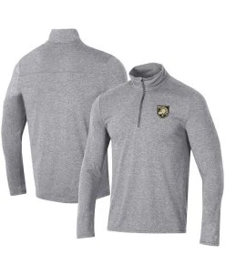 Champion Men's Heathered Gray Army Black Knights Field Day Team Quarter-Zip Jacket