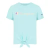 Champion Big Girls Classic Script Tie Front T-shirt -Champion Online 22666378 fpx