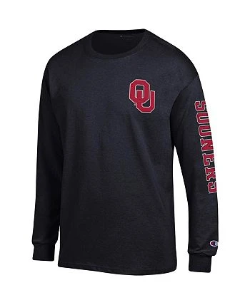 Champion Men's Black Oklahoma Sooners Team Stack Long Sleeve T-shirt 5 Champion Men's Black Oklahoma Sooners Team Stack Long Sleeve T-shirt - Image 3