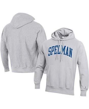 Champion Men's Gray Spelman College Jaguars Tall Arch Pullover Hoodie 4 Champion Men's Gray Spelman College Jaguars Tall Arch Pullover Hoodie - Image 2