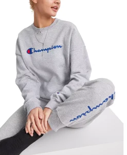 Champion Women's Logo Fleece Crewneck Sweatshirt -Champion Online 22783439 fpx