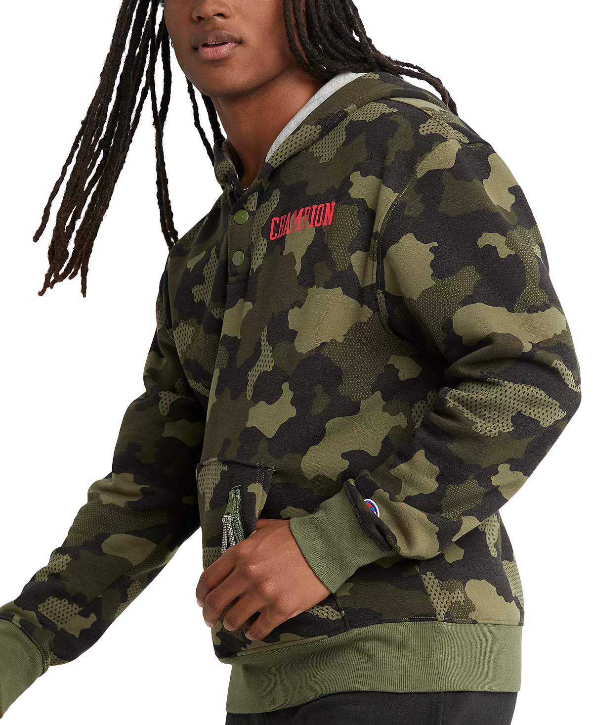 Champion Men's Urban Pursuits Standard-Fit Camouflage Fleece Hoodie 5 Champion Men's Urban Pursuits Standard-Fit Camouflage Fleece Hoodie - Image 3