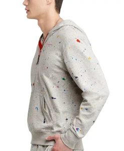 Champion Men's Slim-Fit Global Explorer Quarter-Zip Paint Splatter Hoodie 11 Champion Men's Slim-Fit Global Explorer Quarter-Zip Paint Splatter Hoodie -Champion Online 22909988 fpx