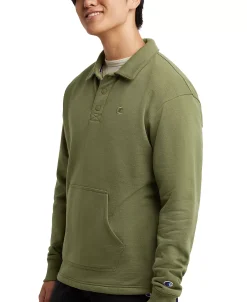 Champion Men's Powerblend Classic-Fit Long-Sleeve Rugby Shirt 14 Champion Men's Powerblend Classic-Fit Long-Sleeve Rugby Shirt -Champion Online 22910030 fpx