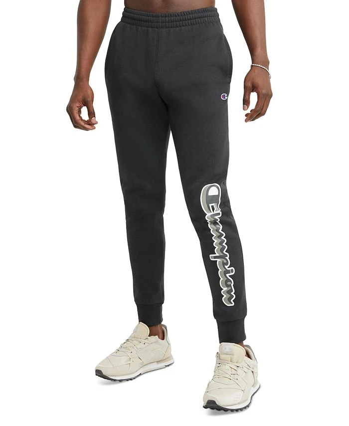 Champion Men's PowerBlend Logo-Graphic Jogger Pants 3 Champion Men's PowerBlend Logo-Graphic Jogger Pants