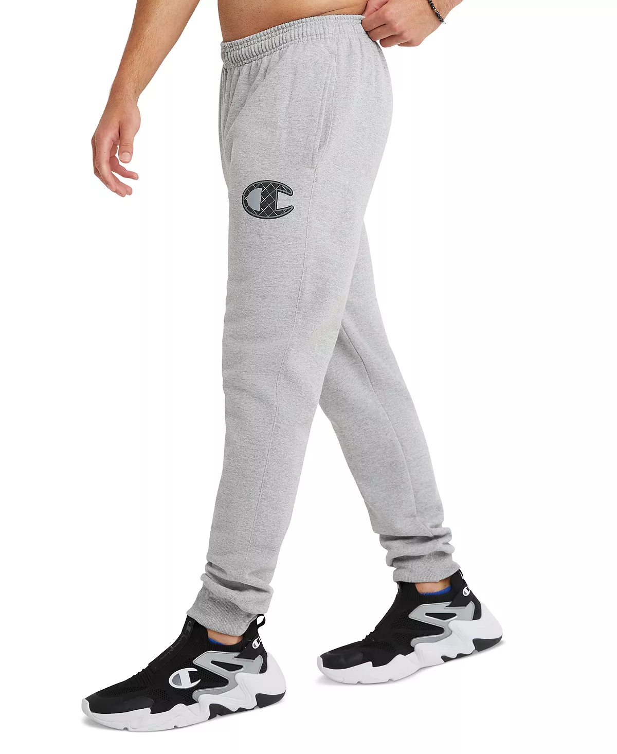 Champion Men's Powerblend Fleece Logo Jogger Sweatpants 6 Champion Men's Powerblend Fleece Logo Jogger Sweatpants - Image 4