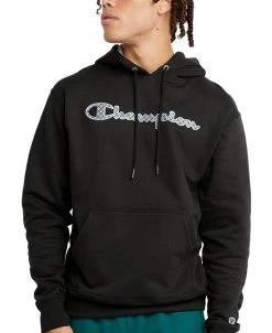 Champion Men's Powerblend Logo-Graphic Hoodie