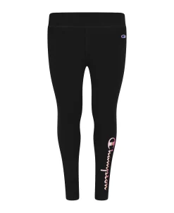 Champion Little Girls Color Block Script With Gold Foil Legging