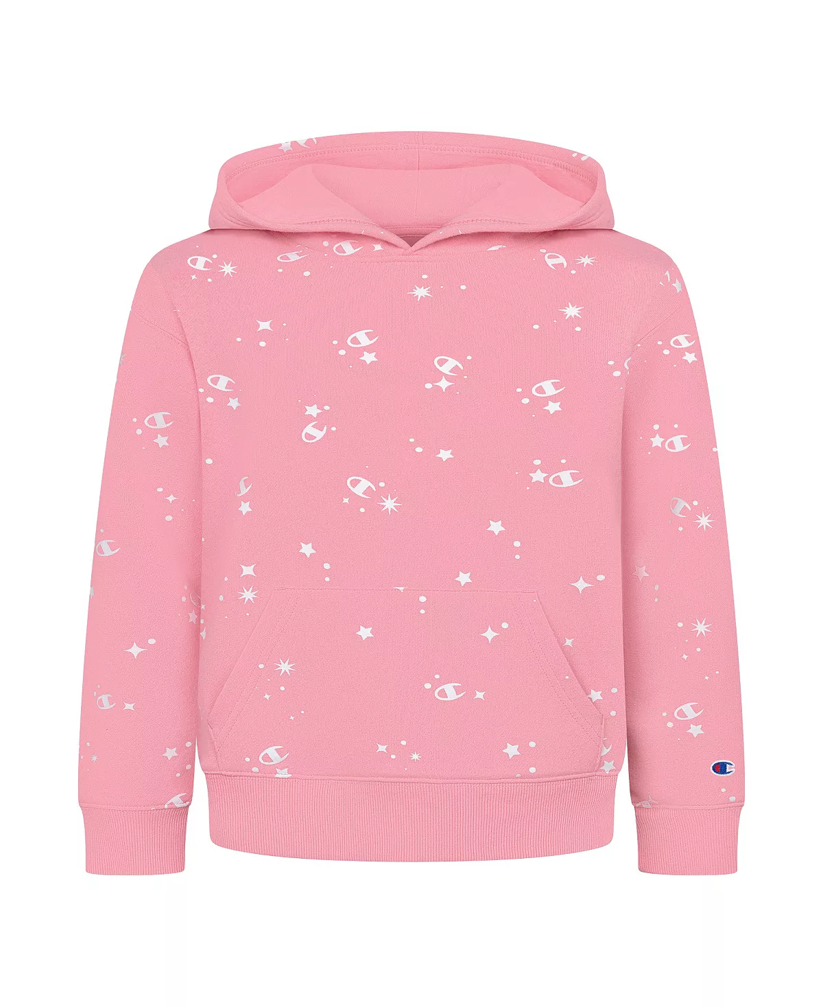 Champion Big Girls 'C' Star All Over Print Fleece Hoodie 5 Champion Big Girls 'C' Star All Over Print Fleece Hoodie - Image 3