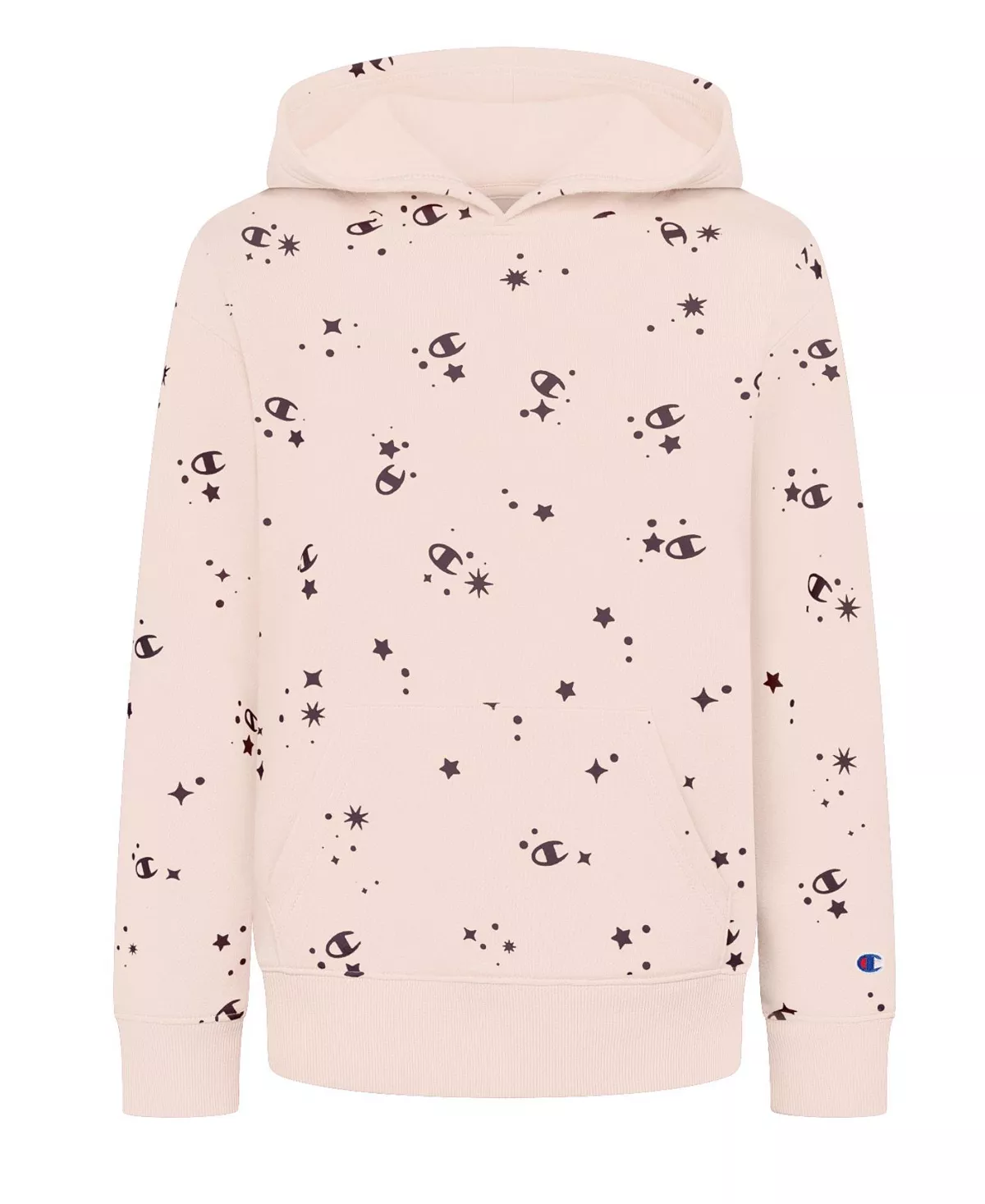 Champion Big Girls 'C' Star All Over Print Fleece Hoodie 6 Champion Big Girls 'C' Star All Over Print Fleece Hoodie - Image 4