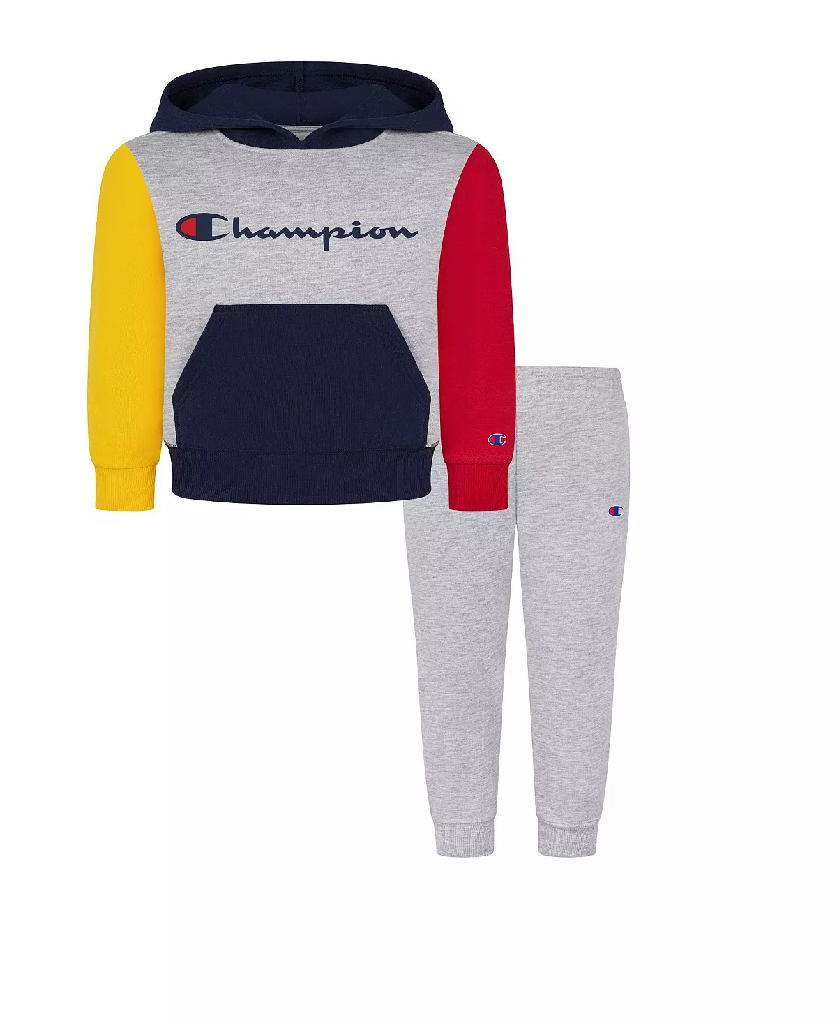Champion Baby Boys Color Block Fleece Hoodie And Joggers, 2 Piece Set 3 Champion Baby Boys Color Block Fleece Hoodie And Joggers, 2 Piece Set