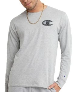 Champion Men's Classic Standard-Fit Long-Sleeve Logo Graphic T-Shirt