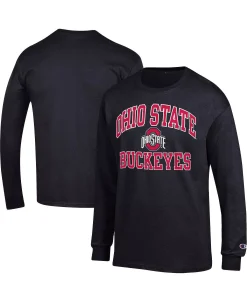 Champion Men's Black Ohio State Buckeyes High Motor Long Sleeve T-shirt -Champion Online 23374687 fpx