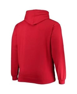 Champion Men's Scarlet Ohio State Buckeyes Big And Tall Arch Over Logo Powerblend Pullover Hoodie -Champion Online 23403154 fpx