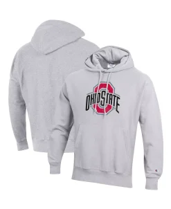 Champion Men's Heathered Gray Ohio State Buckeyes Vault Logo Reverse Weave Pullover Hoodie 8 Champion Men's Heathered Gray Ohio State Buckeyes Vault Logo Reverse Weave Pullover Hoodie -Champion Online 23407202 fpx