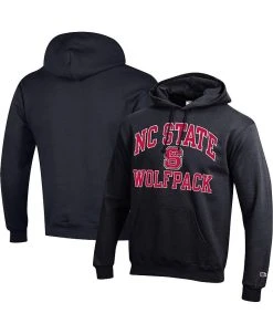 Champion Men's Black NC State Wolfpack High Motor Pullover Hoodie