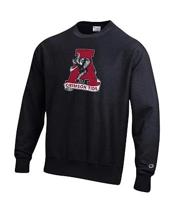 Champion Men's Black Alabama Crimson Tide Vault Logo Reverse Weave Pullover Sweatshirt 5 Champion Men's Black Alabama Crimson Tide Vault Logo Reverse Weave Pullover Sweatshirt - Image 3