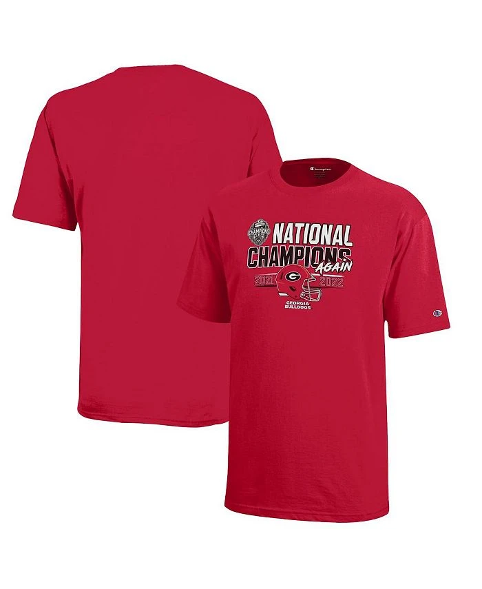 Youth Boys Red Georgia Bulldogs Back-To-Back College Football Playoff National Champions Again T-shirt 3 Youth Boys Red Georgia Bulldogs Back-To-Back College Football Playoff National Champions Again T-shirt