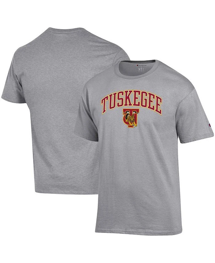 Champion Men's Gray Tuskegee Golden Tigers Arch Over Logo T-shirt 3 Champion Men's Gray Tuskegee Golden Tigers Arch Over Logo T-shirt