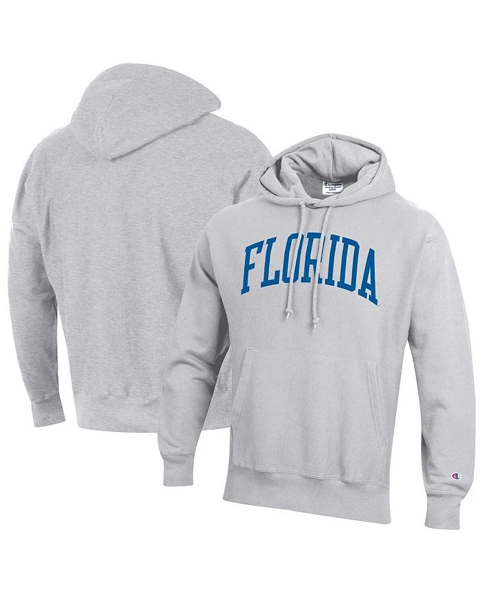Champion Men's Heathered Gray Florida Gators Team Arch Reverse Weave Pullover Hoodie 3 Champion Men's Heathered Gray Florida Gators Team Arch Reverse Weave Pullover Hoodie