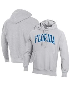 Champion Men's Heathered Gray Florida Gators Big And Tall Reverse Weave Fleece Pullover Hoodie Sweatshirt