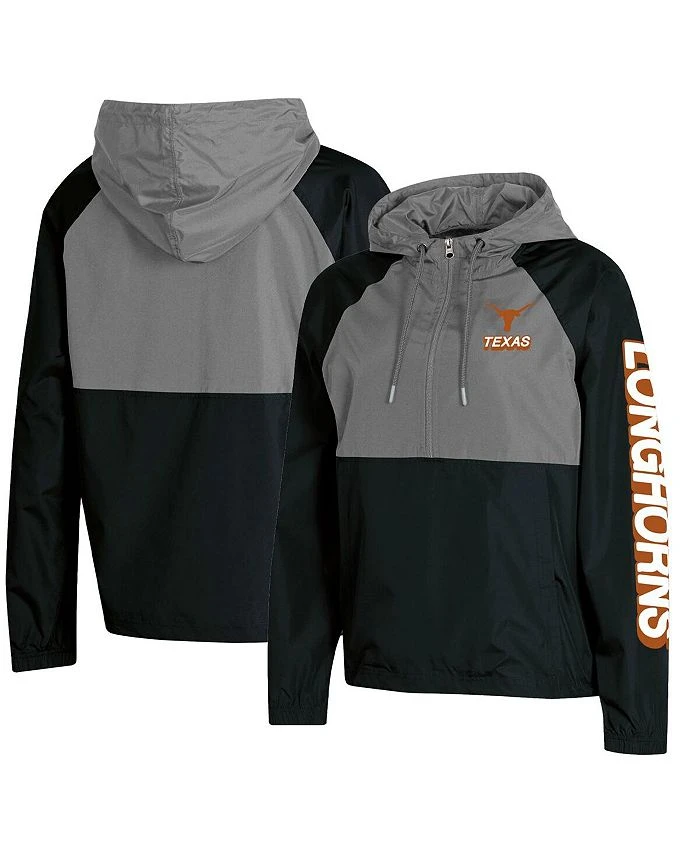 Champion Women's Black Texas Longhorns Colorblocked Packable Raglan Half-Zip Hoodie Jacket 3 Champion Women's Black Texas Longhorns Colorblocked Packable Raglan Half-Zip Hoodie Jacket