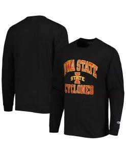 Champion Men's Black Iowa State Cyclones High Motor Long Sleeve T-shirt