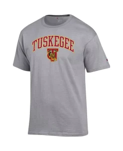 Champion Men's Gray Tuskegee Golden Tigers Arch Over Logo T-shirt 8 Champion Men's Gray Tuskegee Golden Tigers Arch Over Logo T-shirt -Champion Online 23885846 fpx