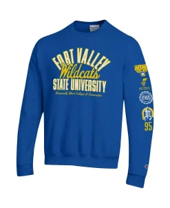 Champion Men's Royal Fort Valley State Wildcats 2-Hit Powerblend Pullover Sweatshirt -Champion Online 23885847 fpx