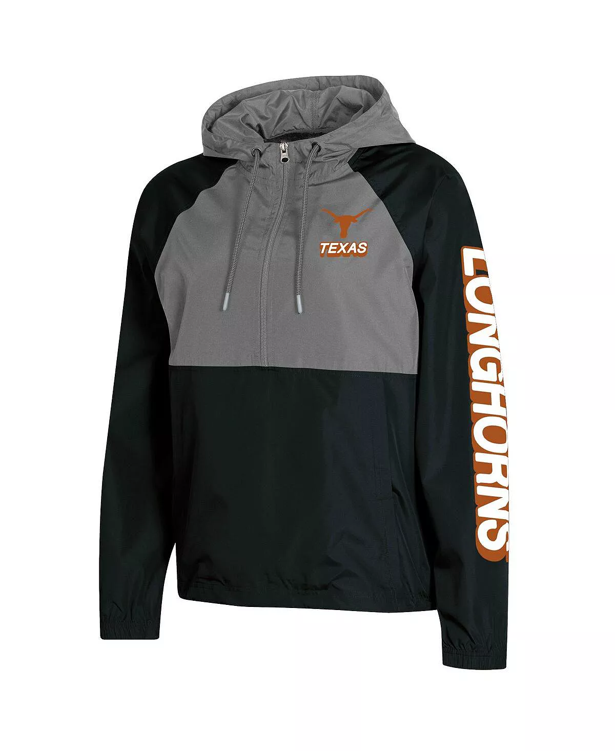 Champion Women's Black Texas Longhorns Colorblocked Packable Raglan Half-Zip Hoodie Jacket 5 Champion Women's Black Texas Longhorns Colorblocked Packable Raglan Half-Zip Hoodie Jacket - Image 3