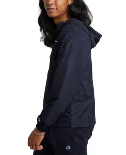 Champion Men's Packable Half-Zip Hooded Water-Resistant Jacket 11 Champion Men's Packable Half-Zip Hooded Water-Resistant Jacket -Champion Online 23933302 fpx