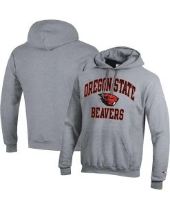 Champion Men's Heather Gray Oregon State Beavers High Motor Pullover Hoodie