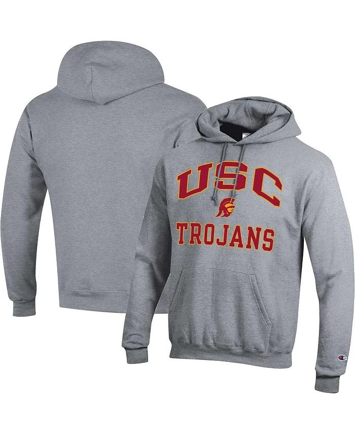 Champion Men's Heather Gray USC Trojans High Motor Pullover Hoodie 3 Champion Men's Heather Gray USC Trojans High Motor Pullover Hoodie