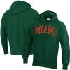Champion Men's Green Miami Hurricanes Team Arch Reverse Weave Pullover Hoodie 2 Champion Men's Green Miami Hurricanes Team Arch Reverse Weave Pullover Hoodie -Champion Online 23971474 fpx