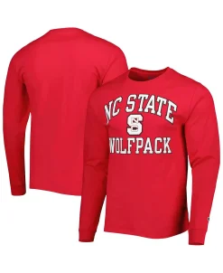 Champion Men's Red NC State Wolfpack High Motor Long Sleeve T-shirt -Champion Online 23971905 fpx