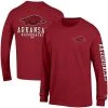 Champion Men's Cardinal Arkansas Razorbacks Team Stack Long Sleeve T-shirt