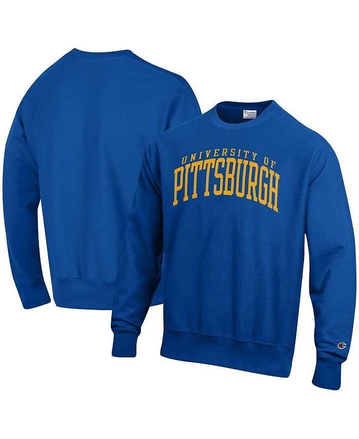 Champion Men's Royal Pitt Panthers Arch Reverse Weave Pullover Sweatshirt 3 Champion Men's Royal Pitt Panthers Arch Reverse Weave Pullover Sweatshirt