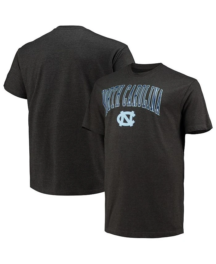 Champion Men's Heathered Charcoal North Carolina Tar Heels Big And Tall Arch Over Wordmark T-shirt 3 Champion Men's Heathered Charcoal North Carolina Tar Heels Big And Tall Arch Over Wordmark T-shirt