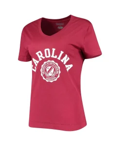 Champion Women's Garnet South Carolina Gamecocks University College Seal V-Neck T-shirt -Champion Online 24026692 fpx