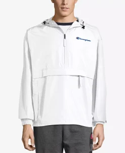 Champion Men's Packable Half-Zip Hooded Water-Resistant Jacket 10 Champion Men's Packable Half-Zip Hooded Water-Resistant Jacket -Champion Online 9717533 fpx